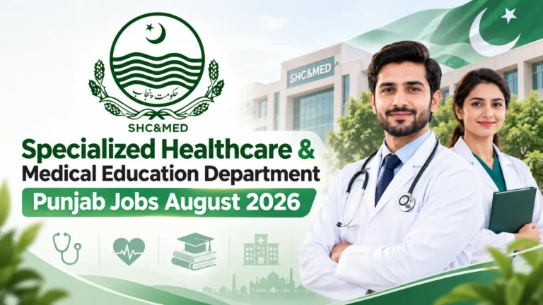 Specialized Healthcare & Medical Education Department Punjab Jobs August 2026 shcme punjab jobs 2026 hospital monitoring procurement