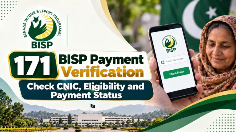 8171 BISP Payment Verification 2026: Check CNIC, Eligibility and Payment Status 171 bisp payment verification check cnic eligibility status