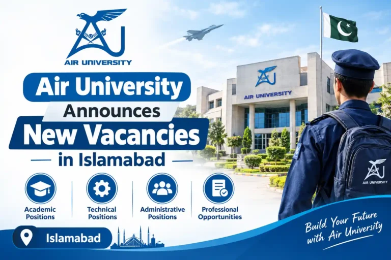 Air University Announces New Vacancies in Islamabad air university jobs islamabad sep 2026