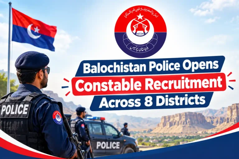 Balochistan Police Opens Constable Recruitment Across 8 Districts balochistan police opens constable recruitment across 8 districts