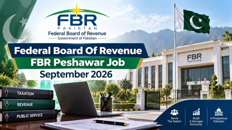 Federal Board Of Revenue FBR Peshawar Job September 2026 fbr peshawar job september 2026