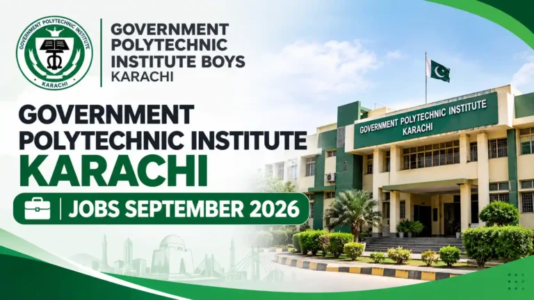 Government Polytechnic Institute Karachi Jobs 2026 govt polytechnic institute karachi jobs sep 2026