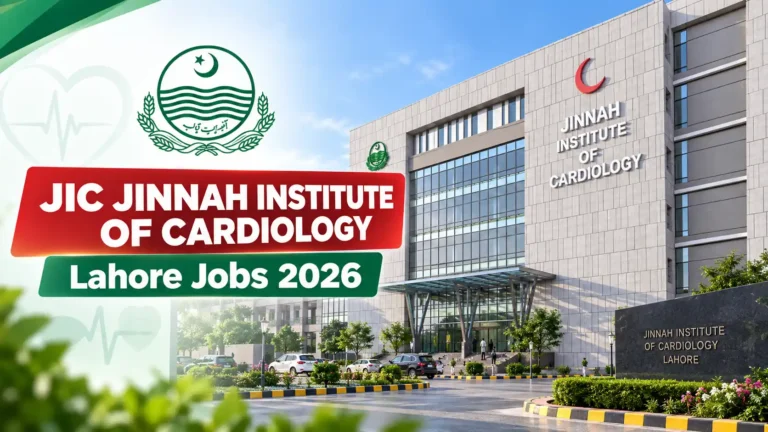 jic jinnah institute of cardiology lahore jobs september 2026
