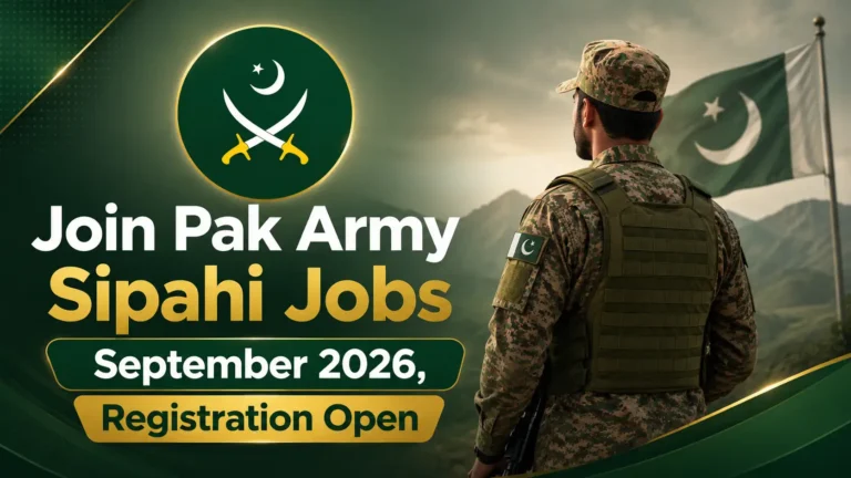 join pak army sipahi jobs september 2026