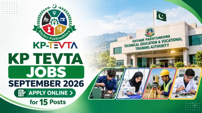 KP TEVTA Jobs September 2026, Apply Online for 15 Posts kp tevta jobs september 2026