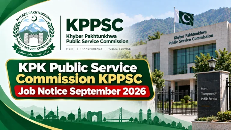 KPK Public Service Commission KPPSC Job September 2026 kppsc jobs september 2026