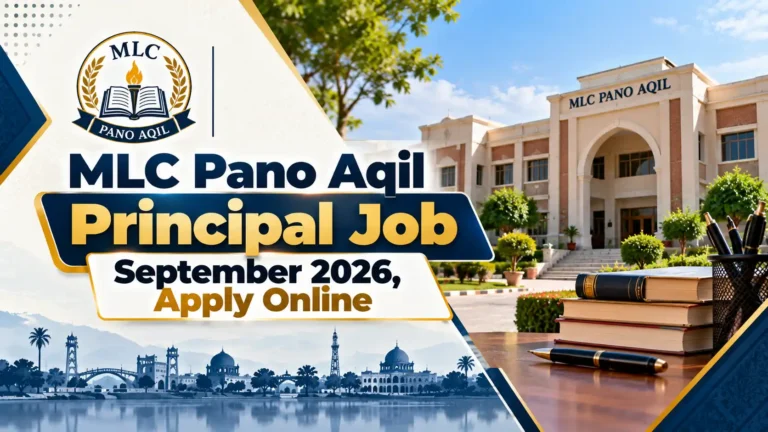 MLC Pano Aqil Principal Job September 2026, Apply Online mlc pano aqil principal job september 2026