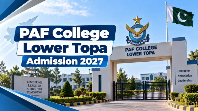 PAF College Lower Topa Admission 2027 paf college lower topa admission 2027
