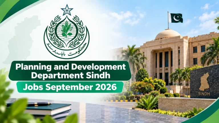 planning and development department sindh jobs september 2026