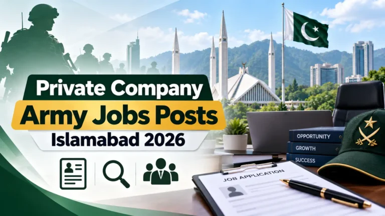 Private Company Army jobs Posts Islamabad 2026 private company army jobs posts islamabad 2026
