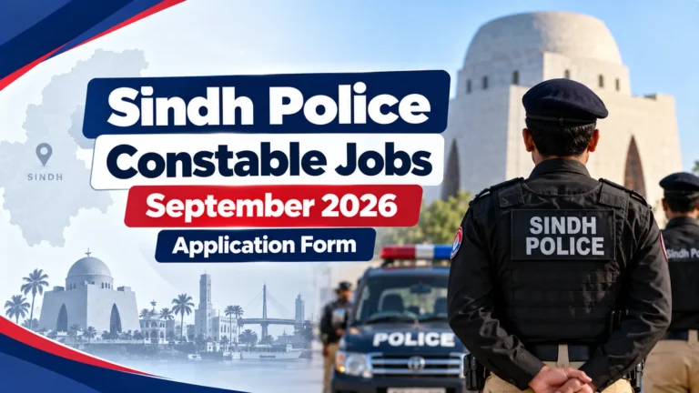 Sindh Police Constable Jobs September 2026 Application Form sindh police constable jobs september 2026