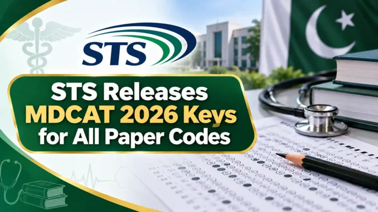 STS Releases MDCAT 2026 Keys for All Paper Codes sts mdcat answer key 2026