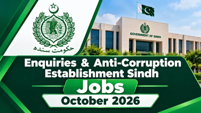 Enquiries & Anti-Corruption Establishment Sindh Jobs October 2026 enquiries anti corruption establishment sindh jobs october 2026