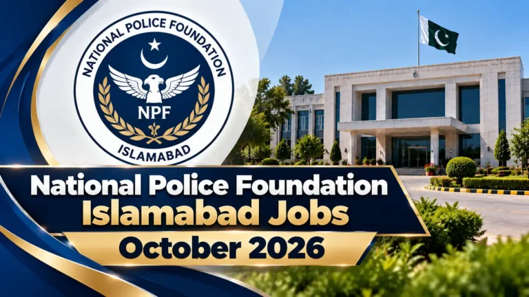 National Police Foundation Islamabad Jobs October 2026 national police foundation islamabad jobs october 2026