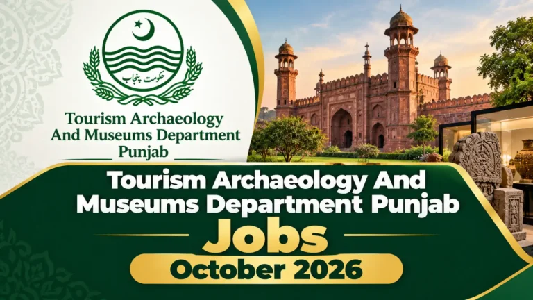 tourism archaeology and museums department punjab jobs october 2026